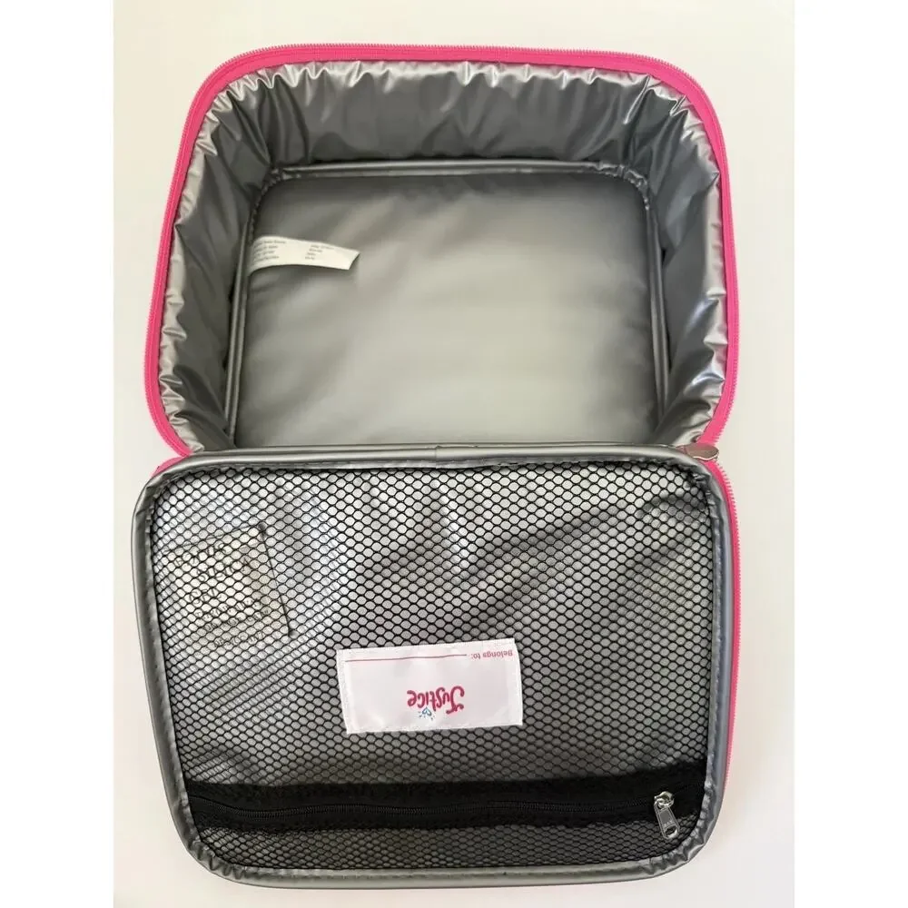 Justice Black Pink Emoji Vibes Insulated Handle Lunch Bag Lunch Tote Lunch Box
